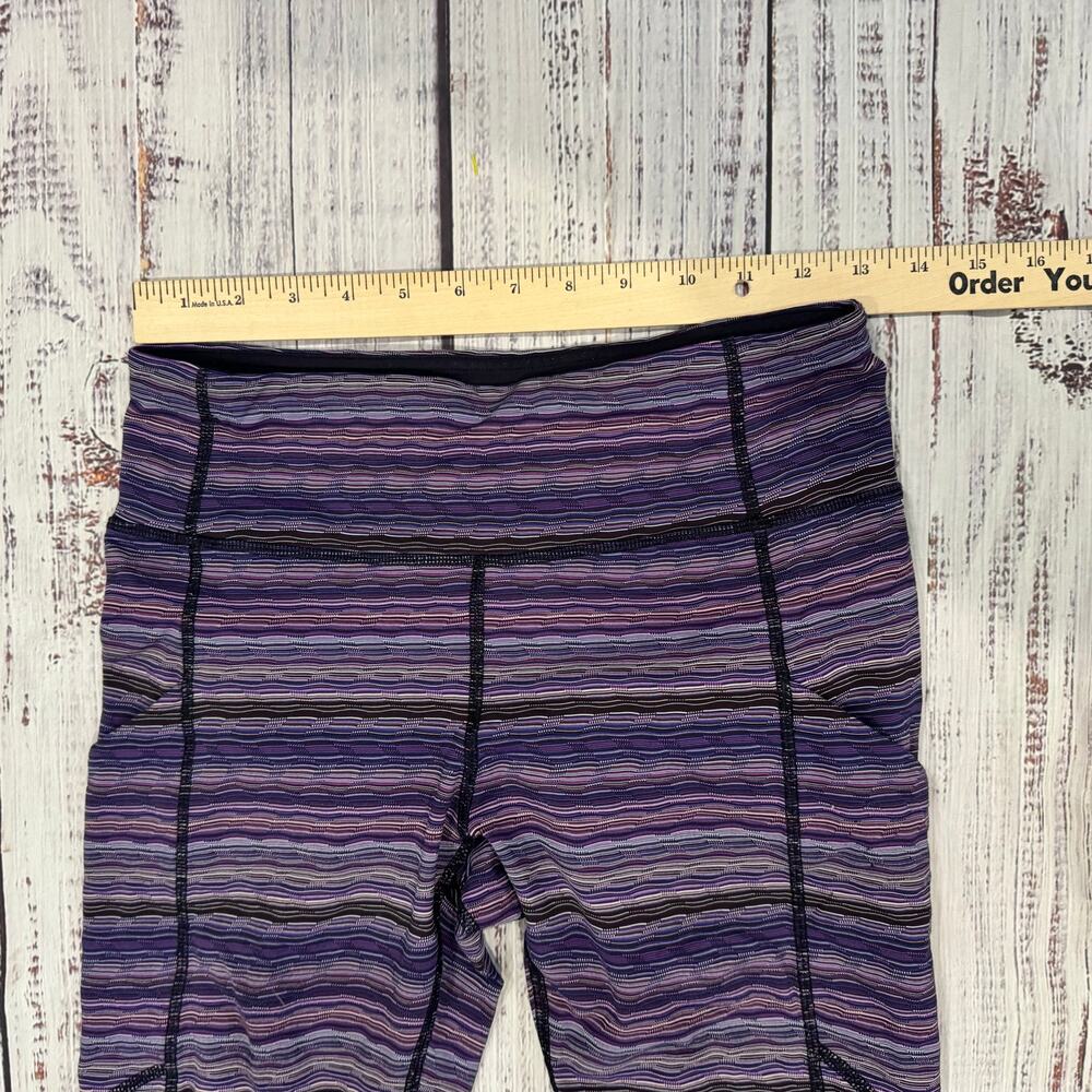 Lululemon Run Tights Space Dye Zip Pocket Purple Women's 6 - Picture 5 of 7